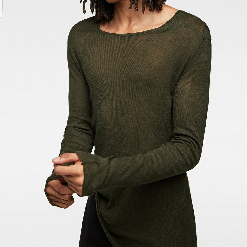 Zara Man Lightweight Ribbed Shirt